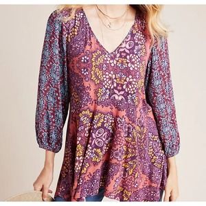 EUC MAEVE Anthropologie Women's Mariella Tuni Shirt Top XS